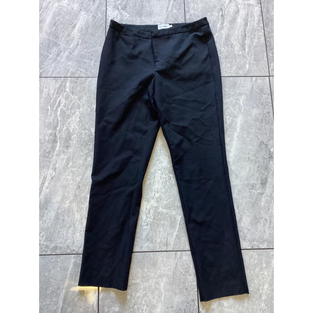 R LABEL Pants Womens Medium Black Stretch Pull-On Tapered Leg Casual Office Work
